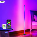 RGB Corner Floor Lamp with Music Sync, Smart LED Ambient Light with App & Remote Control for Bedroom, Gaming Room & Living Room Decor