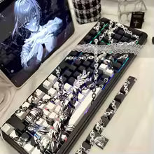 Makima Anime Keycaps Cartoon 129 Keys PBT Keycap Chreey Keycaps Japan Key Cap Dye-sub Mechanical Keyboard Caps for 64/68/71/108